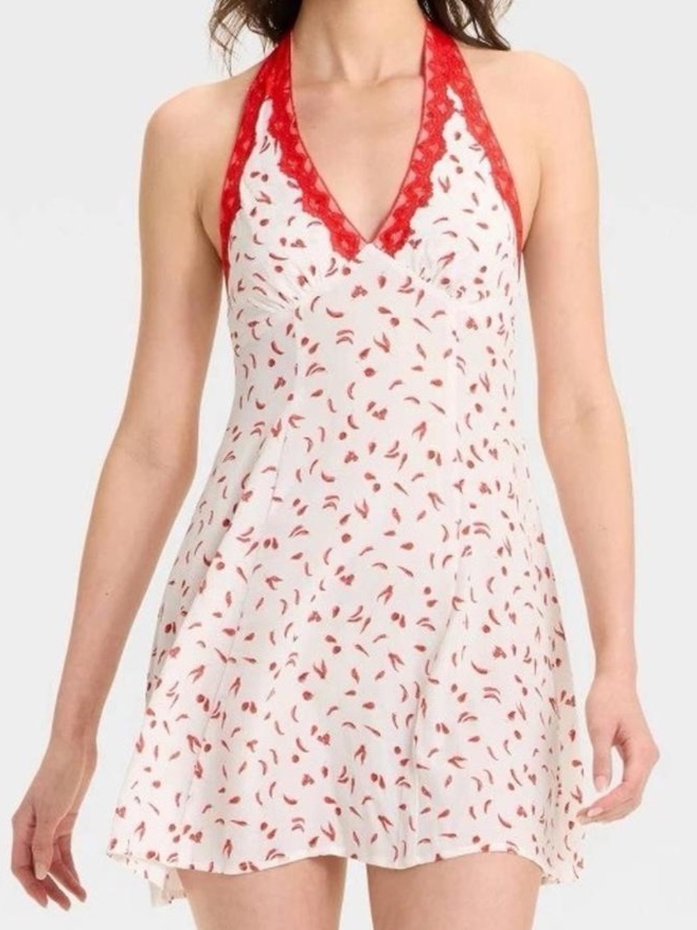 Wild Fable Chili Print Halter Dress